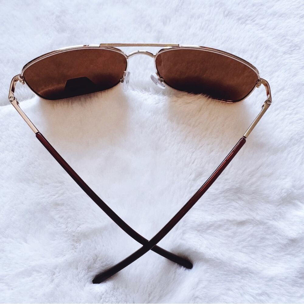 Tessa Brown Rectangular Polarized Sunglasses - Picture 11 of 13